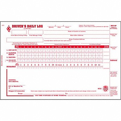 JJ KELLER 8532 Detailed Driver Logbook w/Carbon