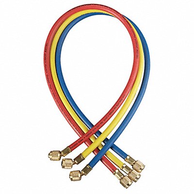 YELLOW JACKET 21984 Manifold Hose Set 48 In Red Yellow Blue