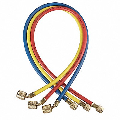 YELLOW JACKET 22984 Manifold Hose Set 48 In Red Yellow Blue