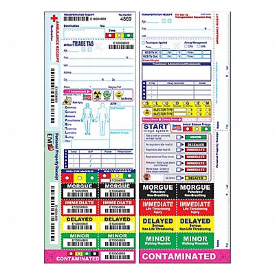 DISASTER MANAGEMENT SYSTEMS DMS05006 All Risk Triage Tags PK50