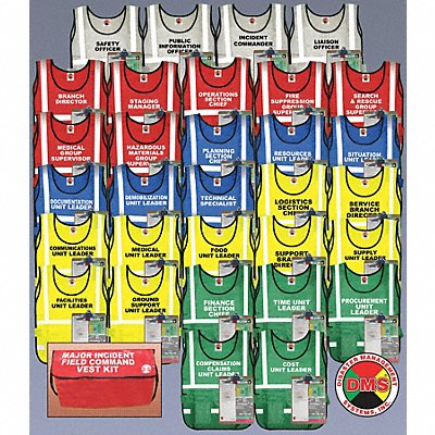DISASTER MANAGEMENT SYSTEMS DMS05737 Safety Vest Assorted Inc Cmnd Univsl