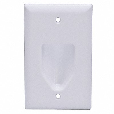 MONOPRICE 3997 Wall Plate Cable Recessed 1G Wht