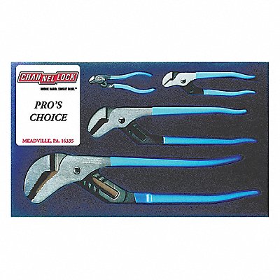 CHANNELLOCK PC1 Tongue and Groove Plier Set Dipped 4Pcs.