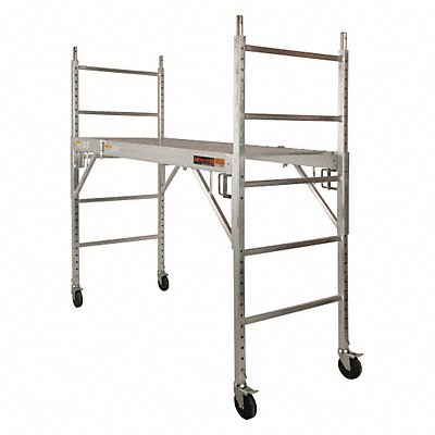 METALTECH ICAISC Scaffold 6-5/32 ft.L Aluminum 700 lb.