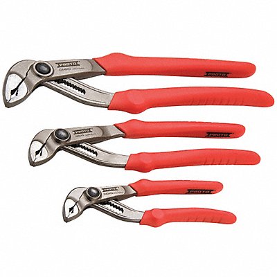PROTO J260MGS Lock Joint Pliers Set 3 pcs. Ergonomic