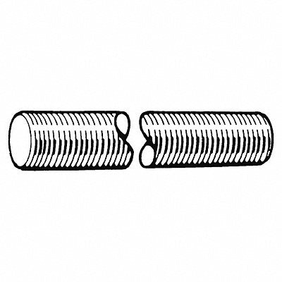 GRAINGER M221001001000 Fully Threaded Rod Black Oxide Stl M10-1.5mm 1m 1PK