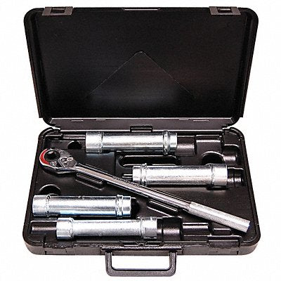 WHEELER-REX 962 Impact Socket Set Stl Znc Plated 15/16-1 1/4 in