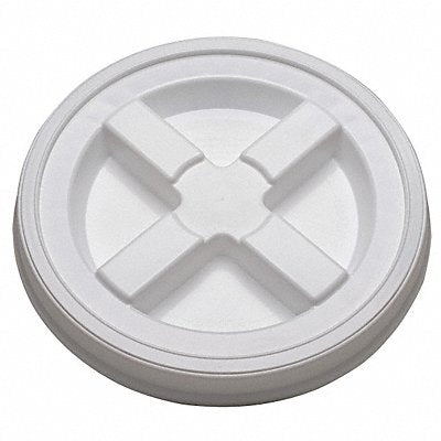 GRAINGER GA5W Plastic Pail Lid White HDPE