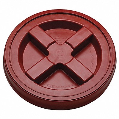 GRAINGER GA5R Plastic Pail Lid Red HDPE