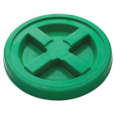 GRAINGER GA5GRN Plastic Pail Lid Green HDPE