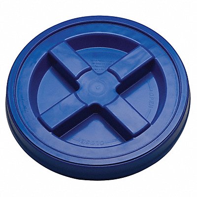 GRAINGER GA5B Plastic Pail Lid Blue HDPE