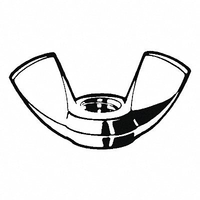 GRAINGER U162500190001 Wing Nut Znc Stl 0.91x0.47in #10-24 100PK