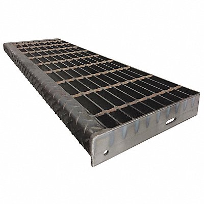 GRAINGER 21188S100TRD6 Carbon Steel Stair Tread 9 3/4 x 36