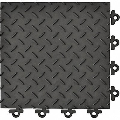 NOTRAX 621STL12BL Modular Antifatigue Mat Blk 12 x12 PK12
