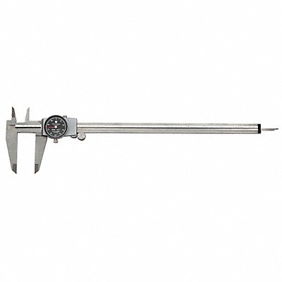 TESA BROWN SHARPE 5995791251 Dial Caliper Range 12 In Jaw 2.5 In
