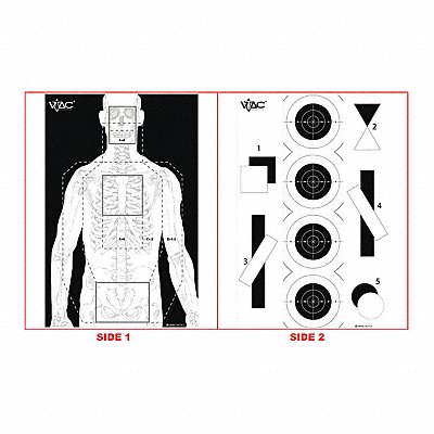 ACTION TARGET VTACCB25 Viking Tactics Two Sided Target PK25