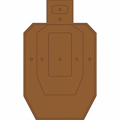 ACTION TARGET IPSCCB25 USPSA/IPSC Target Cardboard PK25