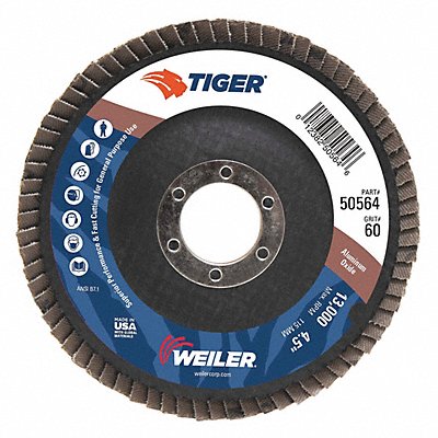 WEILER 50564 4-1/2In. Tiger Disc Abrasive Flap Disc