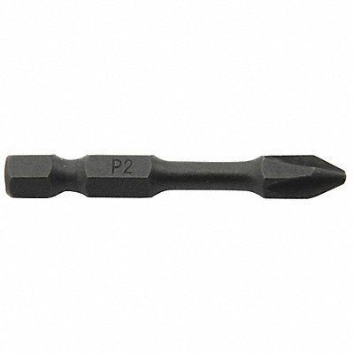 WESTWARD 38RV97 Power Bit SAE 1/4 #2 2 Steel PK5