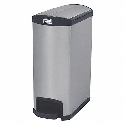 RUBBERMAID COMMERCIAL PRODUCTS 1901993 Garbage Can Rectangular 13 gal Silver