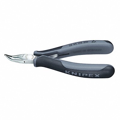 KNIPEX 3542115ESD Bent Round Nose Plier 4-1/2 L Smooth