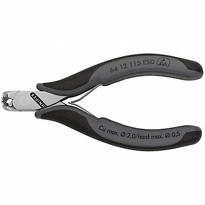 KNIPEX 6412115ESD ESD End Cutting Nippers 4-1/2in.L 7/16in