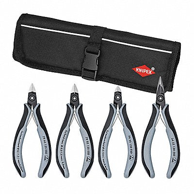 KNIPEX 9K008010US Precision Plier Set Dipped 4 Pcs