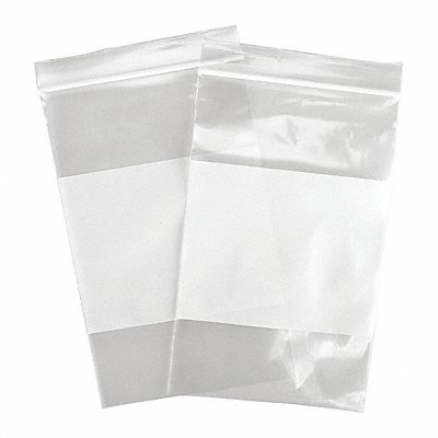 RELOC ZIPPIT 4WR58 Reclosable Poly Bag Zip Seal PK1000