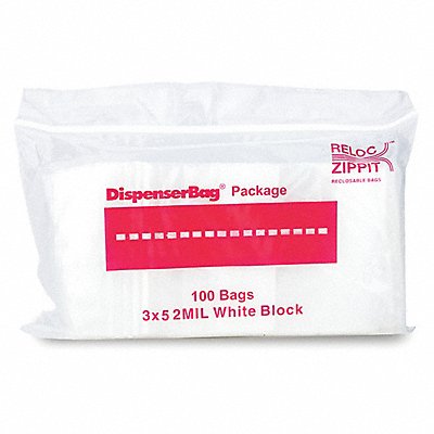 RELOC ZIPPIT WR35 Reclosable Poly Bag Zip Seal PK1000