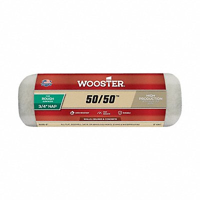WOOSTER R2969 Roller Cover 9 L 3/4 Nap Polyester/Wool