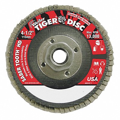 WEILER 50135 J1568 Fiber Disc 4 1/2 in Dia 5/8in Arbor