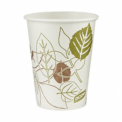 DIXIE 2338PATH Disp Hot Cup 8 oz White Pathways PK1000