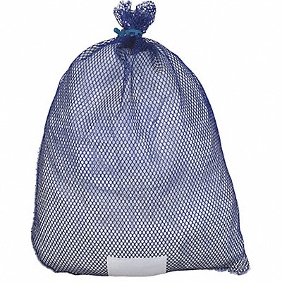 GRAINGER MI245511 Mesh Laundry Bag Blu Rubber Closure PK12