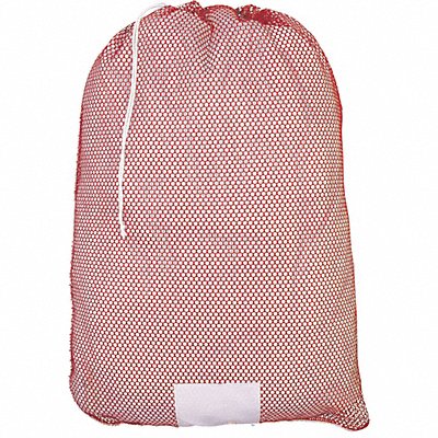 GRAINGER MP245557 Mesh Laundry Bag Red Drawcord PK12
