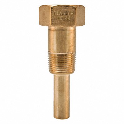 WINTERS TIW03LF Industrial Thermowell 3.5in. Stem Brass
