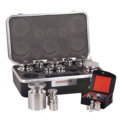 RICE LAKE WEIGHING SYSTEMS 12579TR Weight Kit Cylndr 5lb./1/32oz. SS ClassF