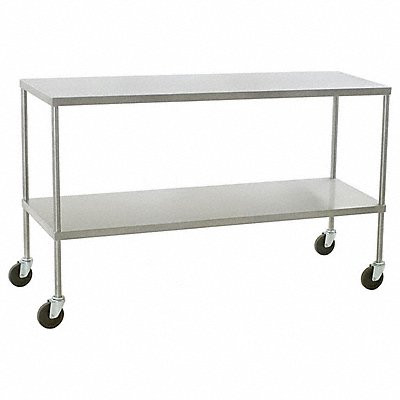 EAGLE GROUP ITU2458 Mobile Instrument Table 58x24x34 w/Shelf