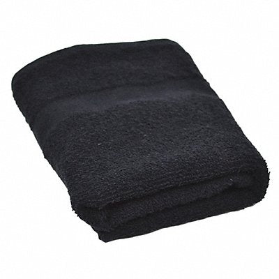 R R TEXTILE 71625 Hand Towel 16x27 In Black PK12