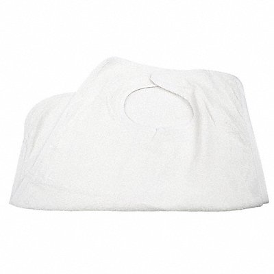 R R TEXTILE X14470 Terry Bib 18 in L White PK12