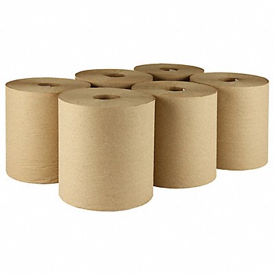 GRAINGER 38X645 Paper Towel Roll Continuous Brown PK6