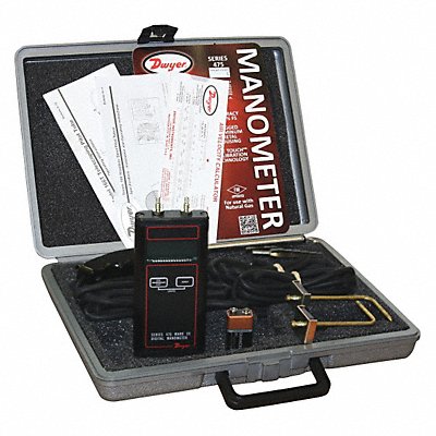 DWYER 4750TFMAV Air Manometer Kit 0 in wc to 10 in wc