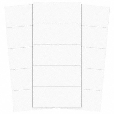 MAGNA VISUAL PMR721 Magnetic Strips Pre-Cut 2in White PK25