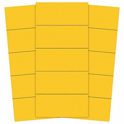 MAGNA VISUAL PMR722 Magnetic Strips Pre-Cut 2in Yellow PK25