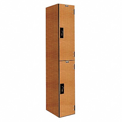 HALLOWELL PHL12822AFA Locker 2x1Locker Lt Wood 72 x12 x18 Assm