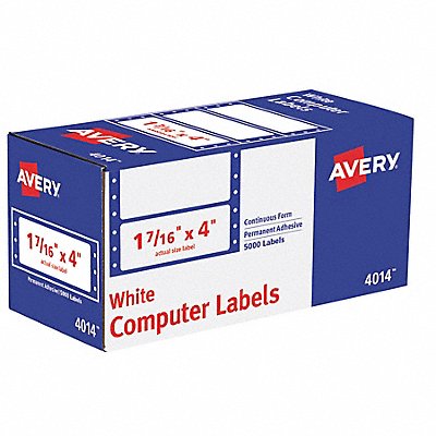 AVERY 7278204014 Dot Matrix Label 1-7/16 H 4 W PK5000