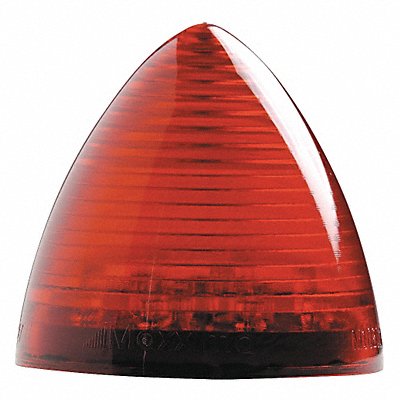 MAXXIMA M11201R Clearance Marker Light: Clearance Light, LED, Round, Surface Mount, Red, Grommet, IP67