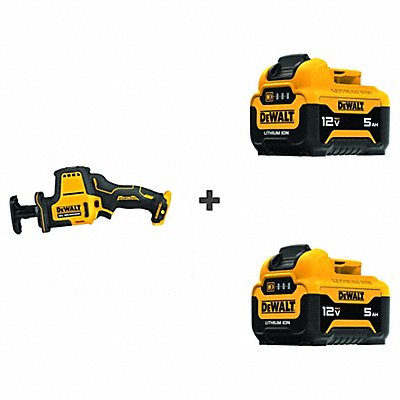 DEWALT DCS312BDCB126DCB126 Recip Saw 12V w/ 2 Bonus Batteries