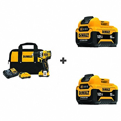 DEWALT DCD701F2DCB126DCB126 Max Drill Kit 12V w/ 2 Bonus Batteries