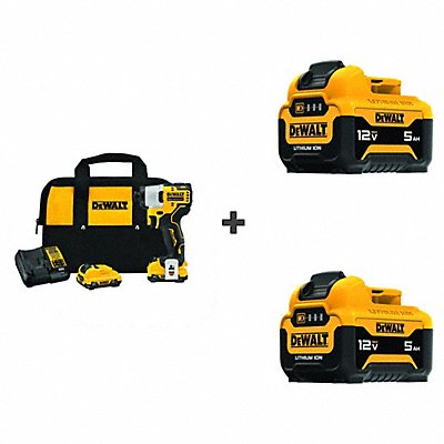 DEWALT DCF801F2DCB126DCB126 Impact Dr Kit 12V w/2 Bonus Batteries