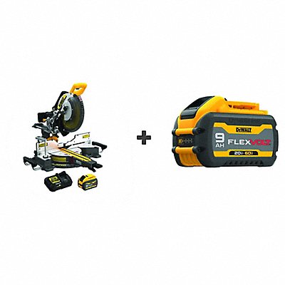 DEWALT DCS781X1DCD609 Cordless Miter Saw 12 60V w/Battery